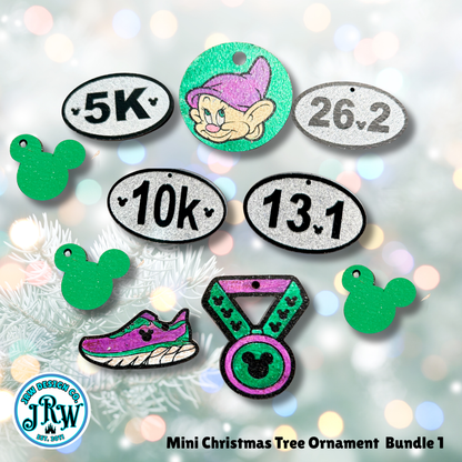 The Ultra Magic Runner | | Enchanted Mini Christmas Tree Kit   Flocked Mini Downswept Tree With Burlap Base, 15"
