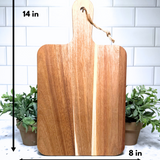 The Classic Paddle CUSTOM Magical Charcuterie and Cutting Board – 8" x 14" Acacia