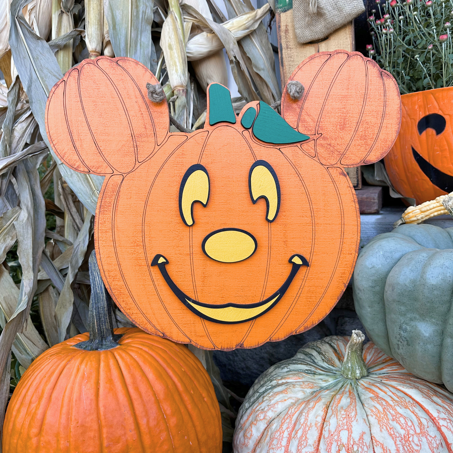 Happy Boy Pumpkin Wall Sign