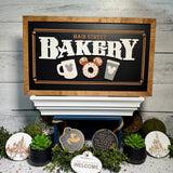 Main Street Bakery | Black & White Framed Sign - Handmade by JRW Design Co.
