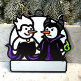 Enchantress & Sea Witch Villain Snowman Ornament—Personalize