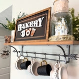 Main Street Bakery | Original Black Background Framed Sign - Handmade by JRW Design Co.