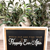 Original Happily Ever After | Castle & Fireworks Vertical Framed Sign
