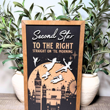 Second Star To The Right Straight On 'Til Morning | London Skyline Framed Sign