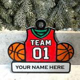 Basketball Dreams & Holiday Gleams Ornament—Customizable