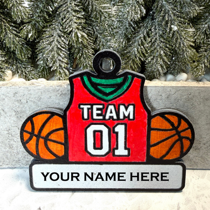 Basketball Dreams & Holiday Gleams Ornament—Customizable