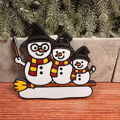 Wizard Snow Families Christmas Ornaments