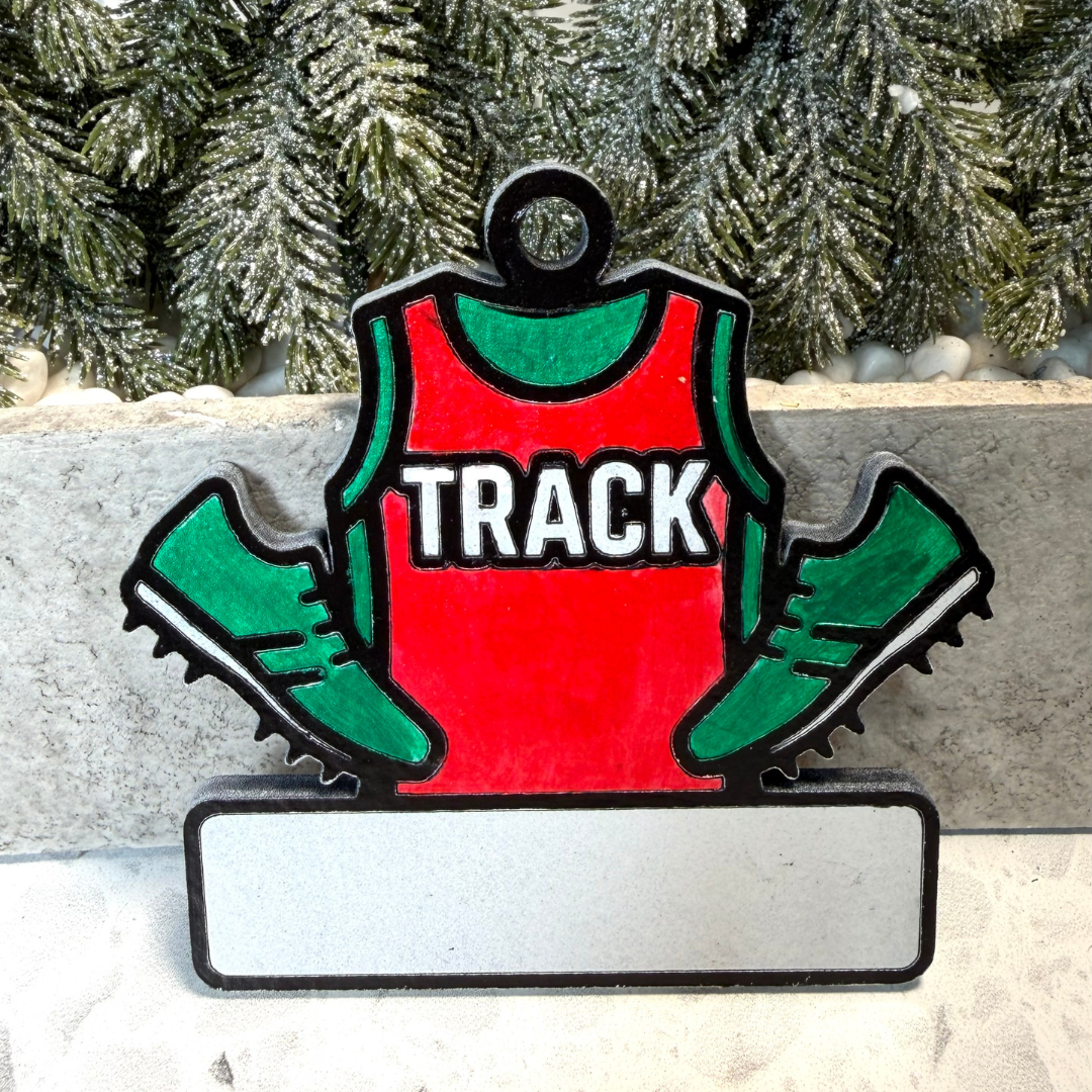 Track Star Holiday Ornament—Customizable