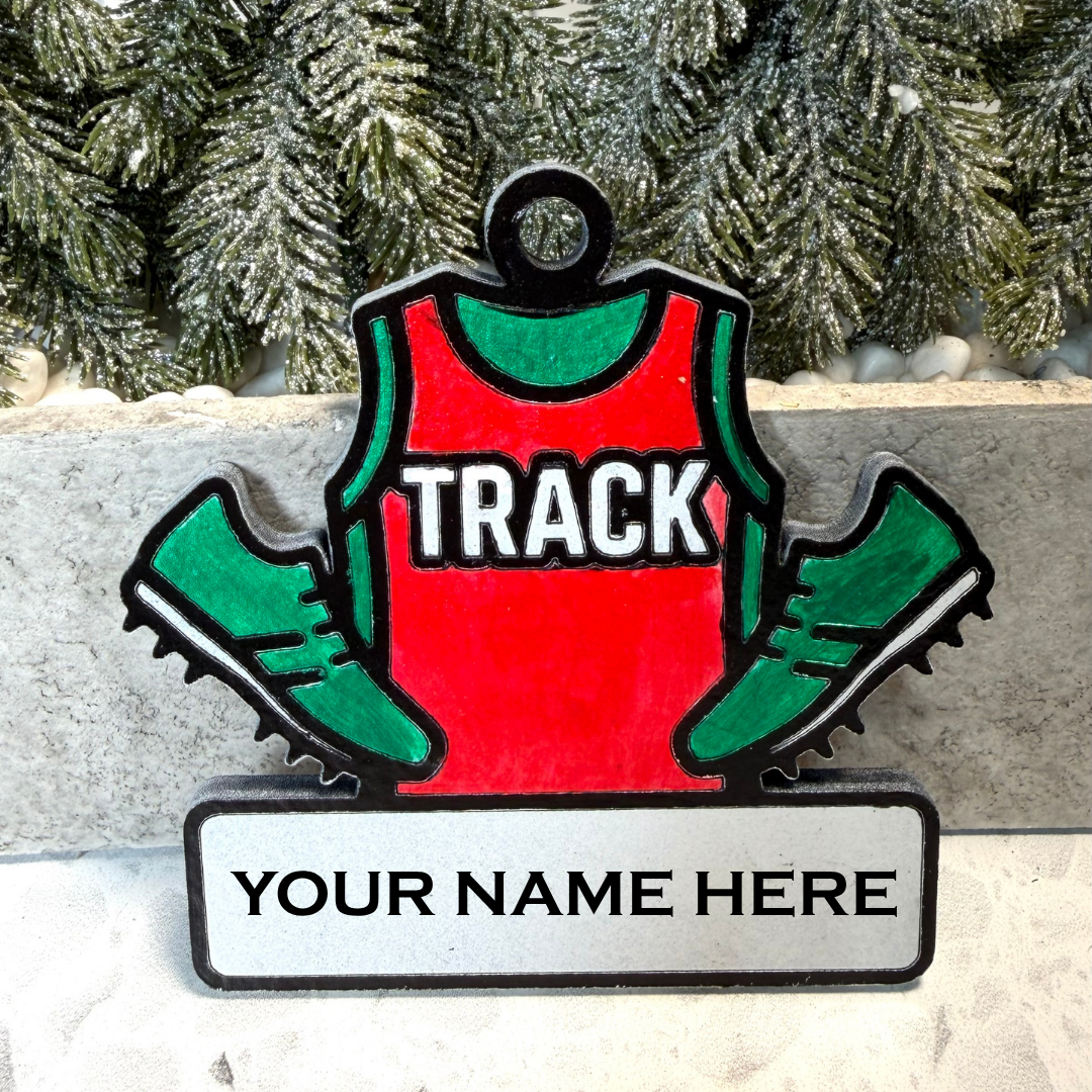 Track Star Holiday Ornament—Customizable