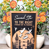 Second Star To The Right Straight On 'Til Morning | London Skyline Framed Sign