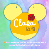 Enchanted Ears | Custom | Bookworm Princess Personalized Name Sign