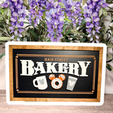 Main Street Bakery | Original Black & White Framed Sign