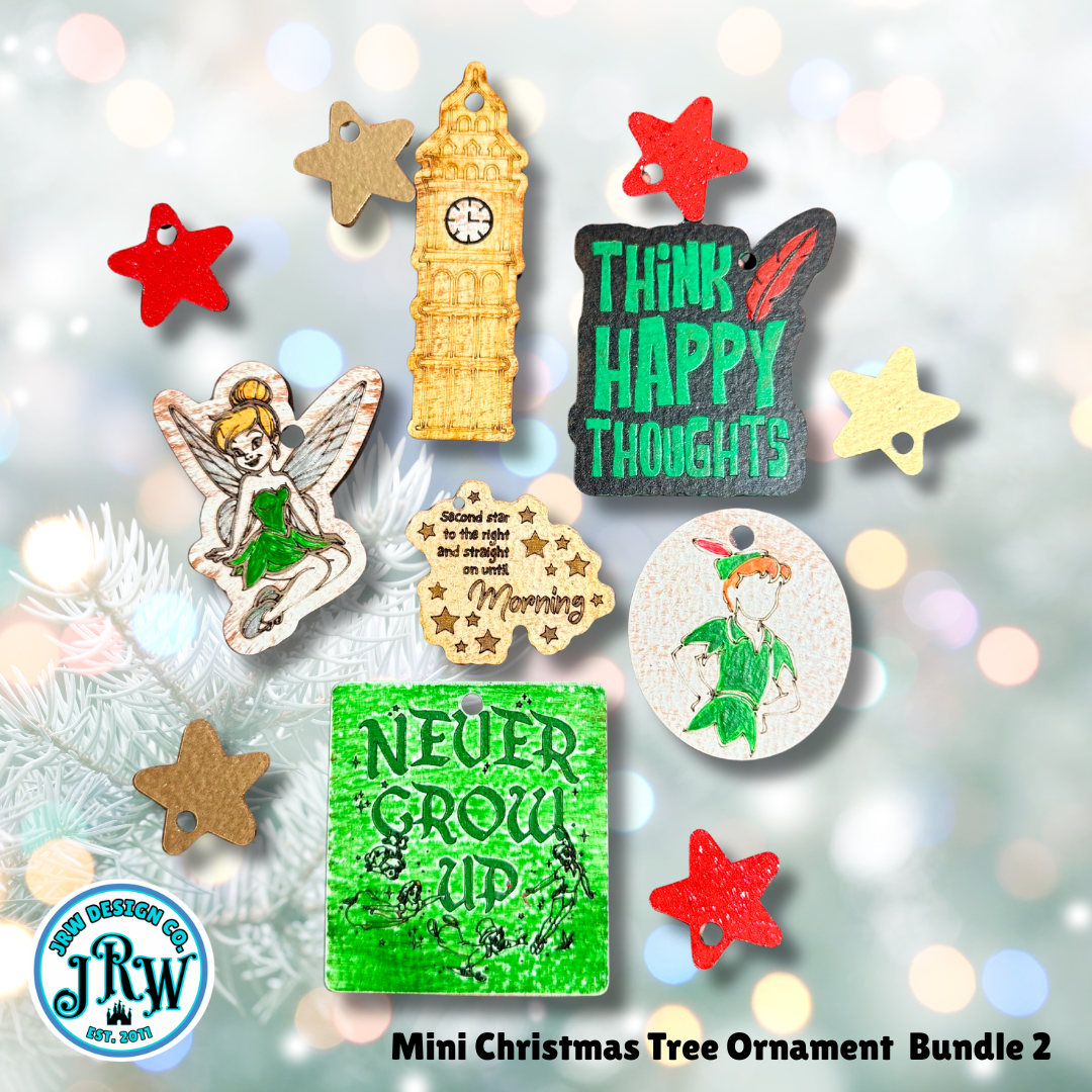 Happiest Thoughts | Enchanted Mini Christmas Tree Kit   Flocked Mini Downswept Tree With Burlap Base, 15"