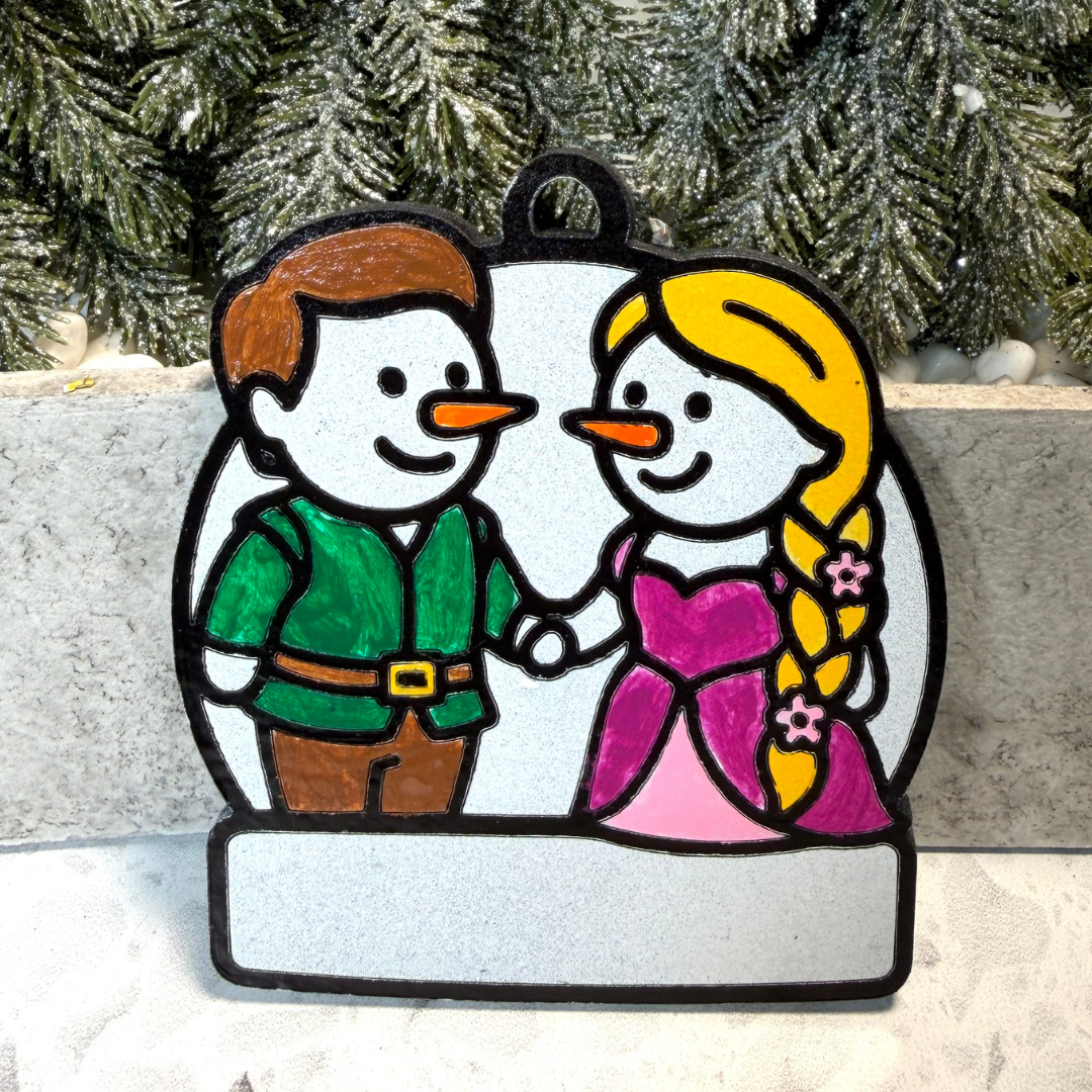 Tower Escape Snowman Duo Ornament—Personalize