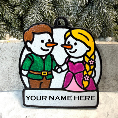 Tower Escape Snowman Duo Ornament—Personalize