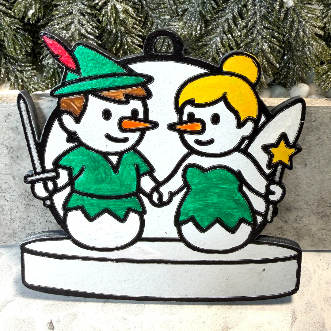 Fairy Lights & Frosty Flights Snowman Ornament—Personalize