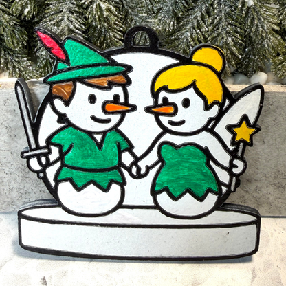 Fairy Lights & Frosty Flights Snowman Ornament—Personalize