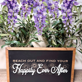 Original Happily Ever After | Castle & Fireworks Framed Sign