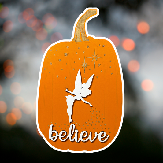 Believe Pumpkin Sign
