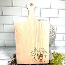 Load image into Gallery viewer, Oh Bother Wooden Bread / Charcuterie Cutting Board with Handle
