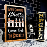Ghost Social Framed Halloween Sign
