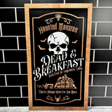 Dead And Breakfast Framed Halloween Sign