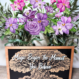 Magic Begins Tree Icon Framed Wall Sign