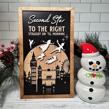 Second Star Park-Inspired Framed Sign