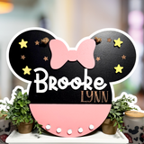 Enchanted Ears | Custom | Girl Mouse Personalized Name Sign