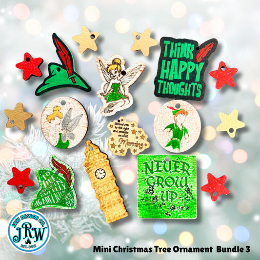 Happiest Thoughts | Enchanted Mini Christmas Tree Kit   Flocked Mini Downswept Tree With Burlap Base, 15"
