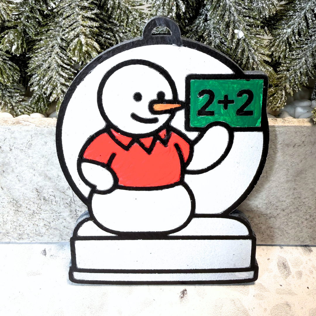 Enchanting Teacher Snowman Ornament—Customizable
