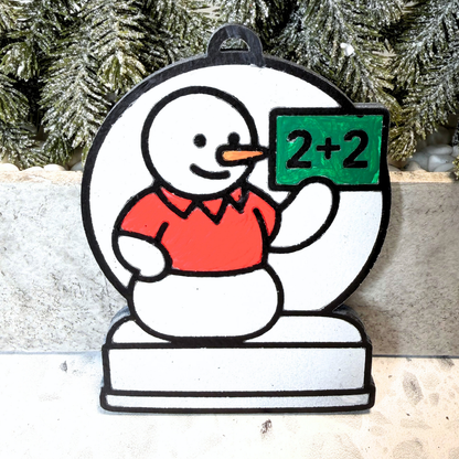 Enchanting Teacher Snowman Ornament—Customizable