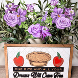 One Bite And All Your Dreams Will Come True | Apple Kitchen Framed Sign