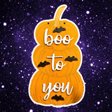 Boo To You Stacked Pumpkins