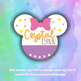 Enchanted Ears | Custom | Girl Duck Personalized Name Sign