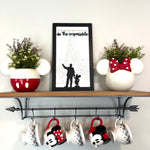 It's Kind Of Fun To Do The Impossible | Partners Silhouette Framed Sign - Handmade by JRW Design Co.