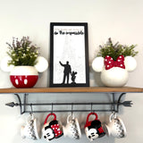 It's Kind Of Fun To Do The Impossible | Partners Silhouette Framed Sign - Handmade by JRW Design Co.