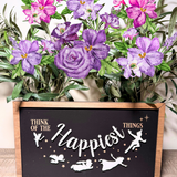 Think Of The Happiest Things | Flying To Neverland Framed Sign