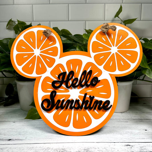 Orange Mouse Wall Sign