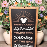 There's A Great Big Beautiful Tomorrow | Vertical Park-Inspired Framed Sign