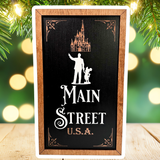 Main Street U.S.A. | Walking Partners & Castle Framed Sign - Handmade by JRW Design Co.