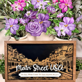 Main Street Happy Place | Framed Sign