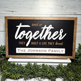Built Together | Custom Client Gift Sign | Wooden Framed Sign
