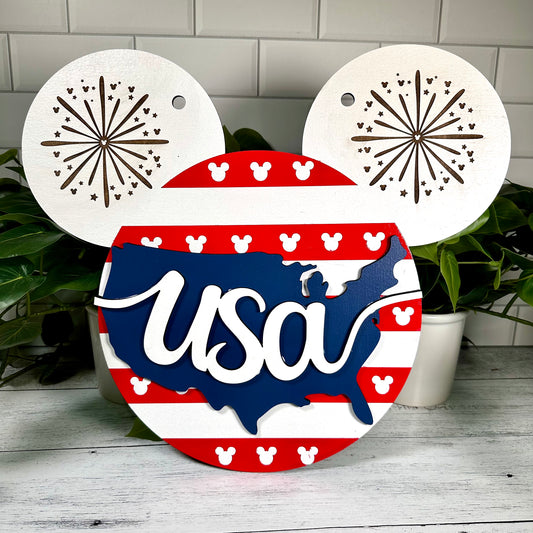 USA Payriotic Mouse Sign