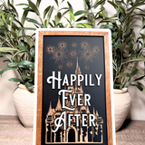 Happily Ever After | Castle Fireworks Lyrics Vertical Framed Sign