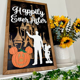 Happily Ever Halloween Park-Inspired Halloween Framed Sign