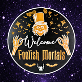Welcome Foolish Skeleton Round Sign
