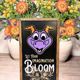 Let Your Imagination Bloom | Purple Dragon Park-Inspired Framed Sign