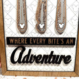 Where Every Bite's An Adventure | Silverware Park-Inspired Framed Sign - Handmade by JRW Design Co.