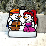 Mythical Hero & Heroine Love Story Snowman Ornament—Personalize